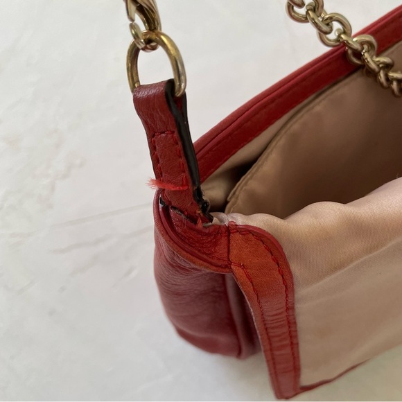 Coach Madison Chain Crossbody Bag in Scarlet Red - Picture 8 of 12